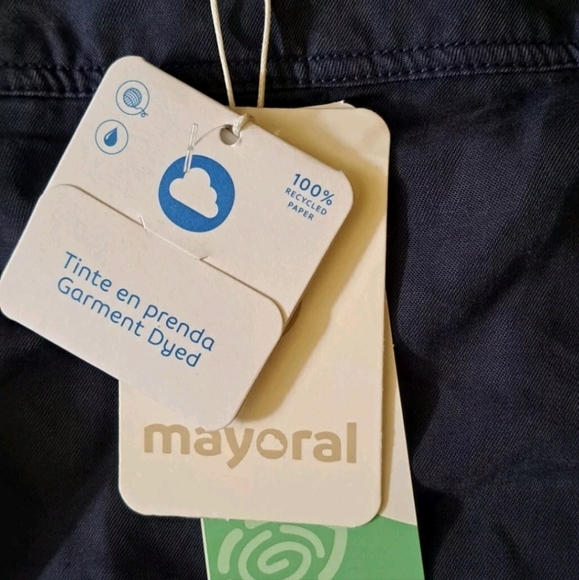 Mayoral Shorts Girls Size 10 Blue Adjustable Recycled Sustainable NWT B38#11 - Picture 3 of 6